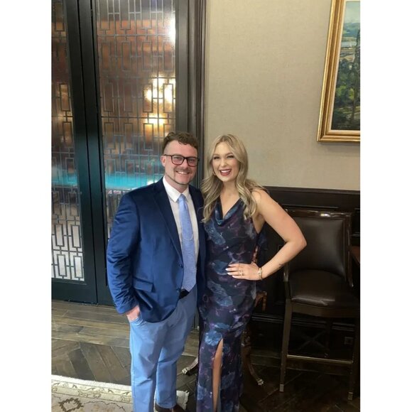 ROTATE Birger Christensen Floral Chiffon Gown Size 12 (Retails $430) - Picture 8 of 8